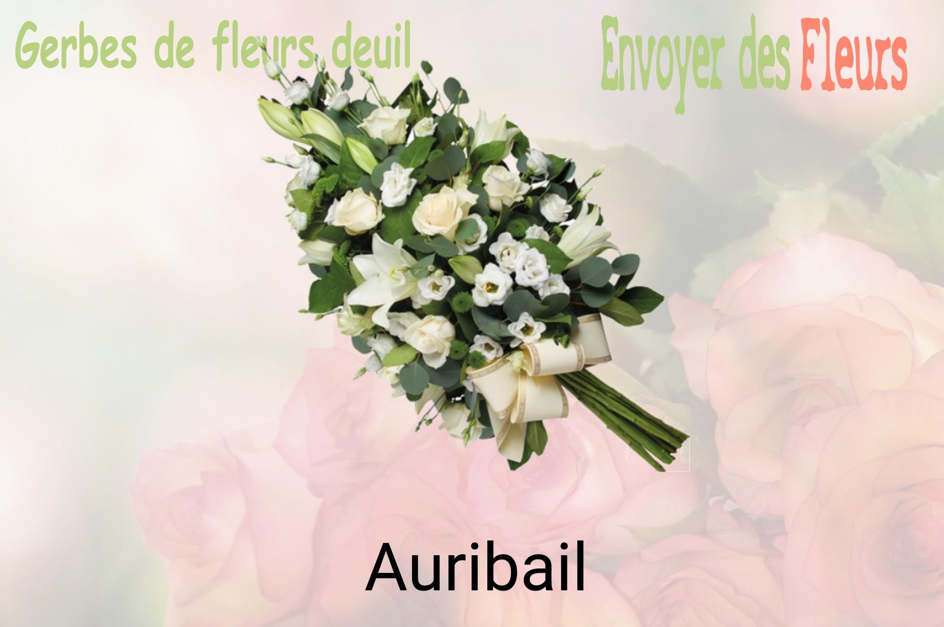 Gerbe de fleurs de deuil livrée à Auribail